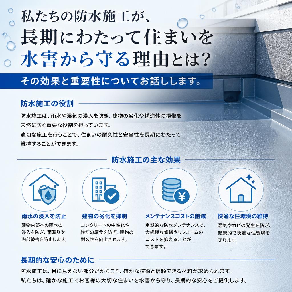 防水施工で住まいを守る